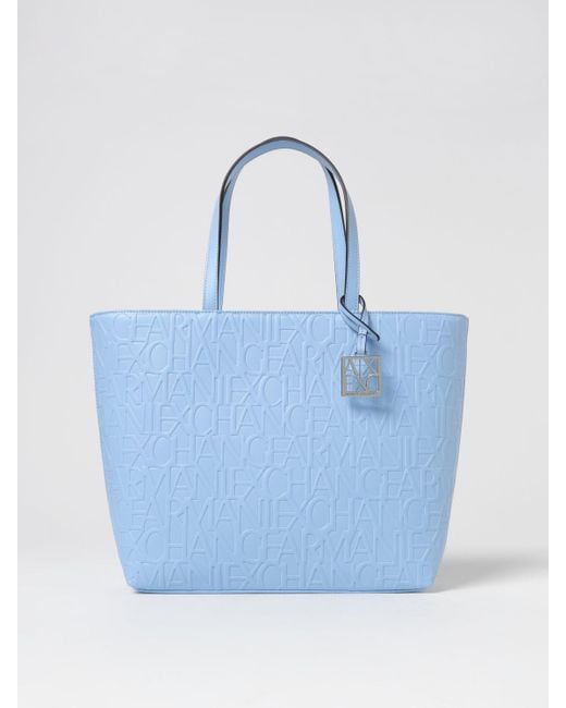 Armani Exchange Blue Tote Bags