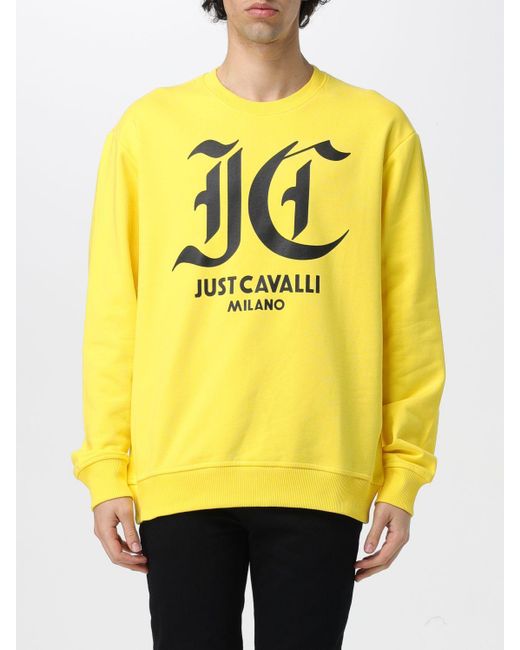 Just Cavalli Yellow Sweatshirt for men