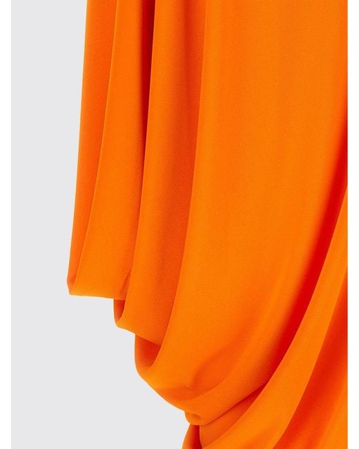 Tom Ford Orange Asymmetric Viscose Top