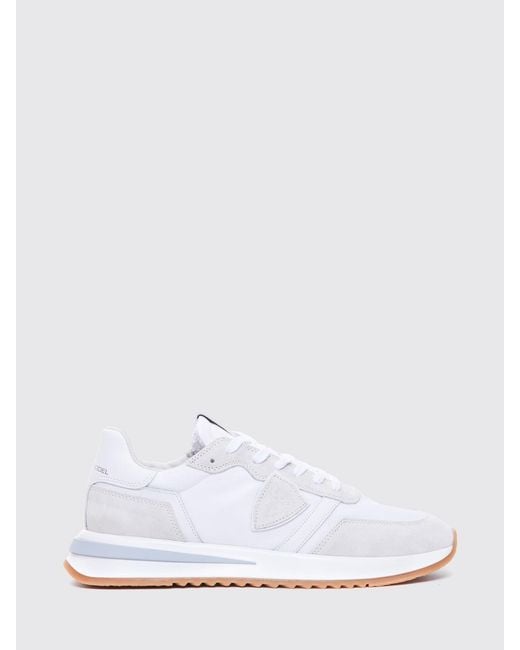 Philippe Model White Suede And Mesh Sneakers for men