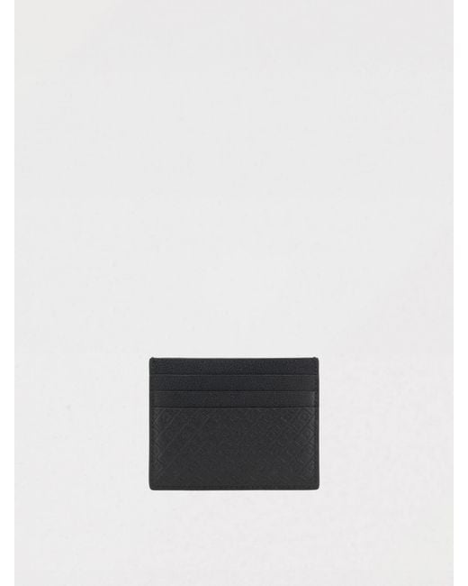 Ferragamo White Gancini Embossed Leather Card Holder for men