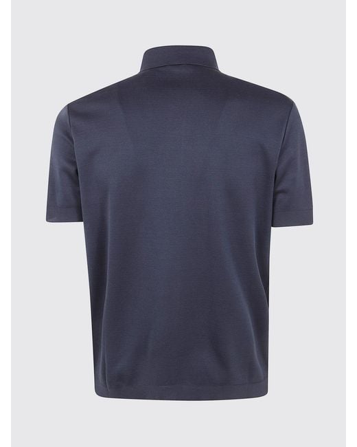 Herno Blue Short-Sleeve Polo Shirt for men