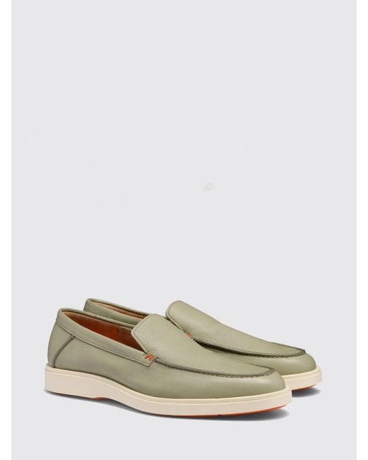 Santoni Green Loafers for men