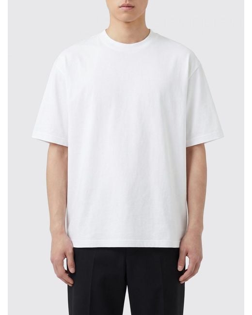 Studio Nicholson White Basic Cotton T-Shirt for men