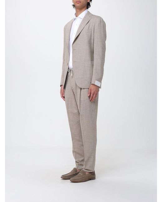 Eleventy Gray Single-Breasted Virgin Wool And Cashmere Dress for men