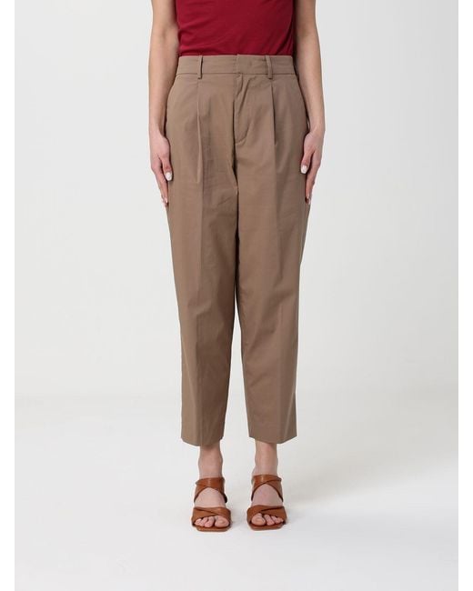 PT Torino Brown Classic Cotton Blend Trousers