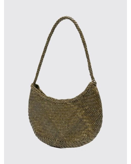 Dragon Diffusion Green Geflochtene Leder Nova Luna Tasche