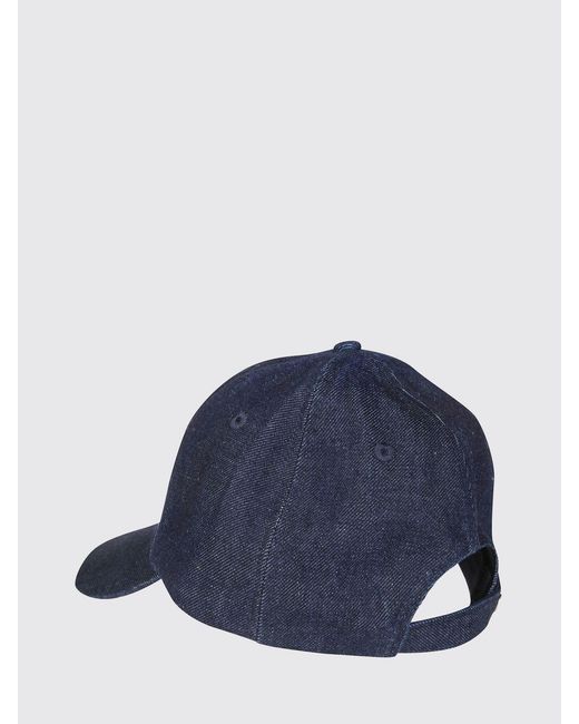 Stone Island Blue Cotton Denim Hat for men
