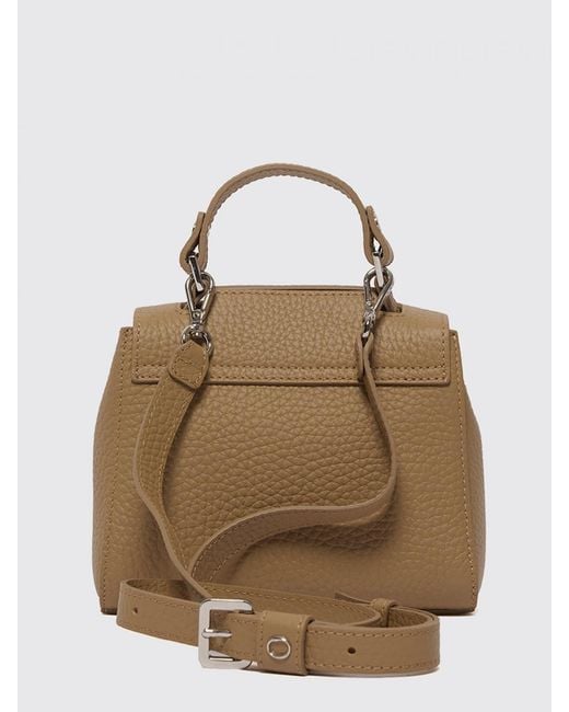 Orciani Natural Sveva Soft Mini Hammered Leather Bag