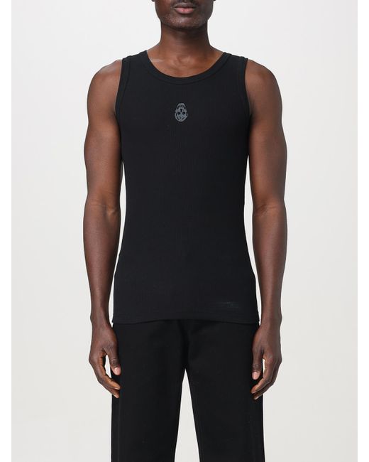 McQueen Blue Stretch Cotton Tank Top for men