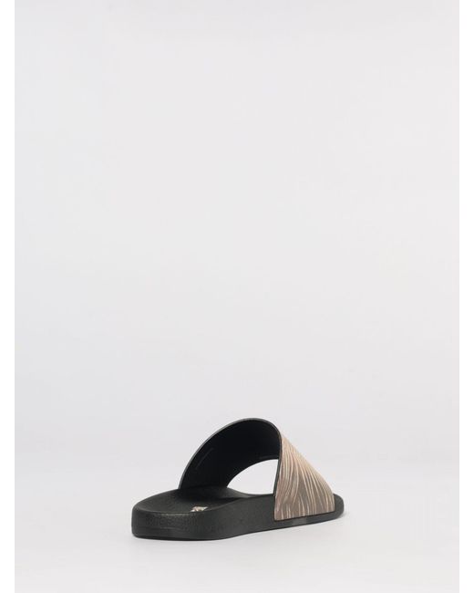 Just Cavalli Natural Zebra Print Rubber Sliders