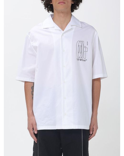 Off-White c/o Virgil Abloh White Casual Cotton Shirt With Arrow for men