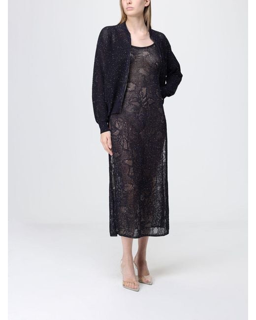 Fabiana Filippi Blue Cotton Blend Cardigan