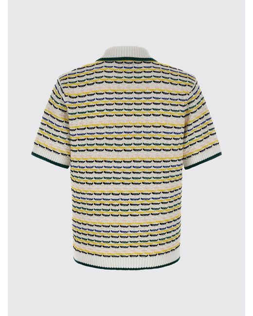 Casablanca Brown Cotton Knit Polo for men