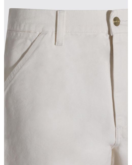 Carhartt White Organic Cotton Trousers for men