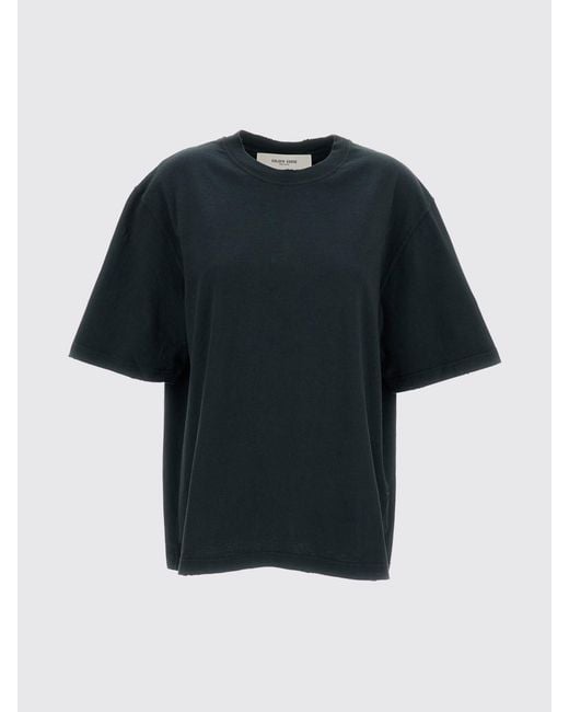 Golden Goose Deluxe Brand Green Relaxed Fit Cotton Jersey T-Shirt With Logo Patch for men