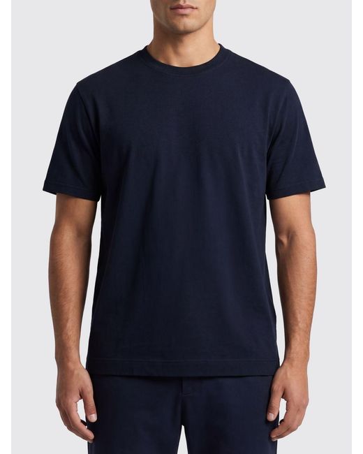 Fedeli Blue Cotton T-Shirt for men