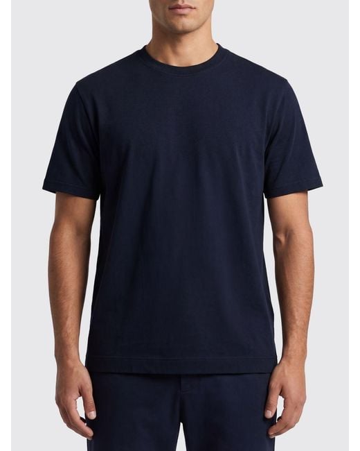 Fedeli Blue Cotton T-Shirt for men