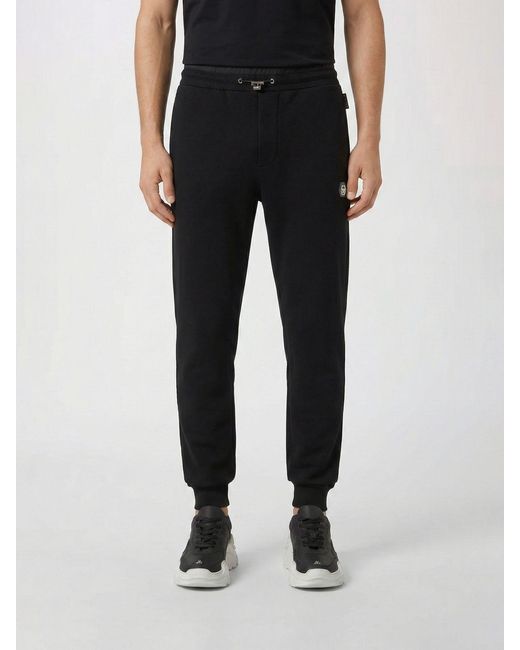Philipp Plein Black Cotton Blend Jogging Trousers for men