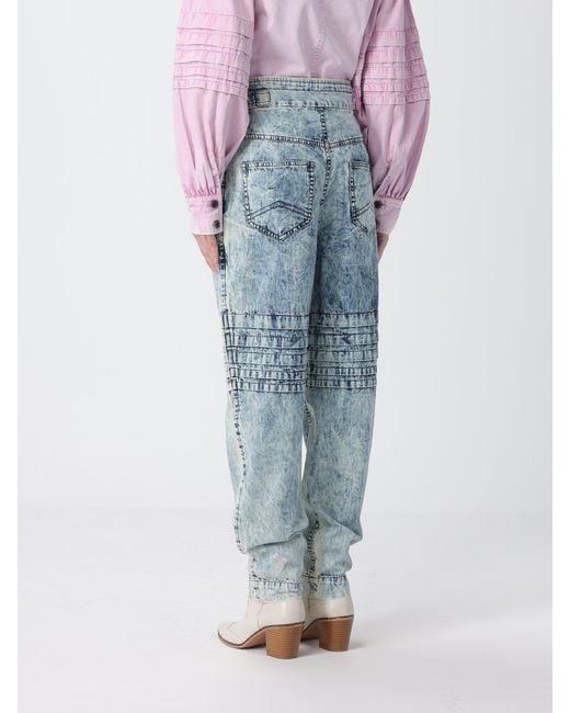 Isabel Marant Blue Bleached Denim Jeans
