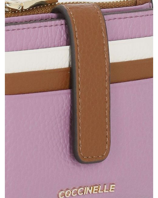 Coccinelle Pink Grained Leather Wallet