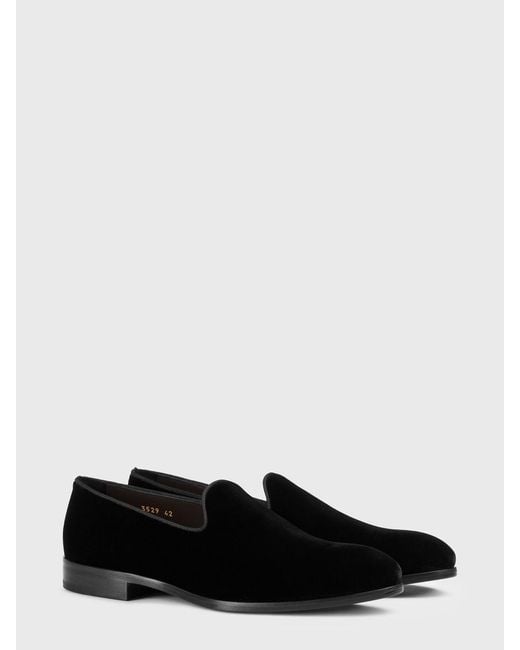 Doucal's White Velvet Loafers for men