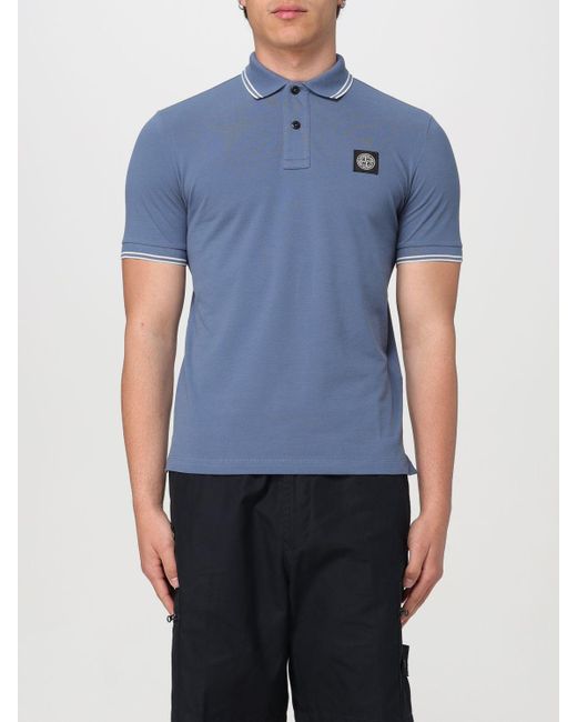 Stone Island Blue Polo Shirt for men