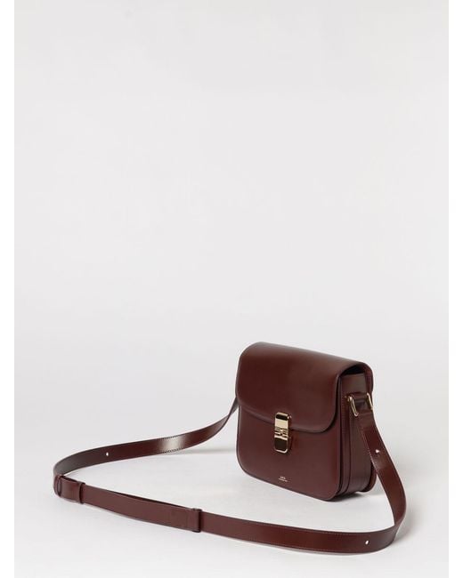A.P.C. Brown Grace Brushed Leather Bag