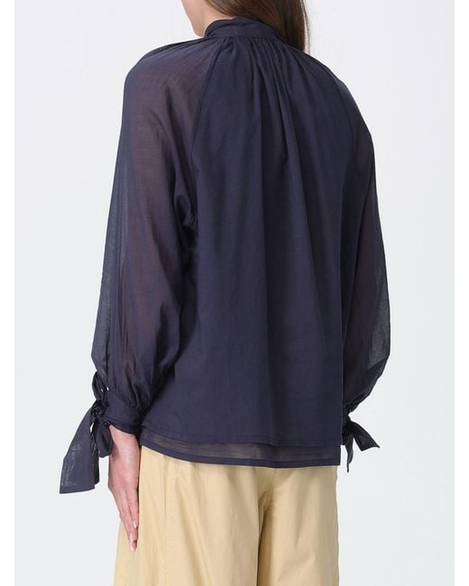 Tela Blue Cotton Blouse