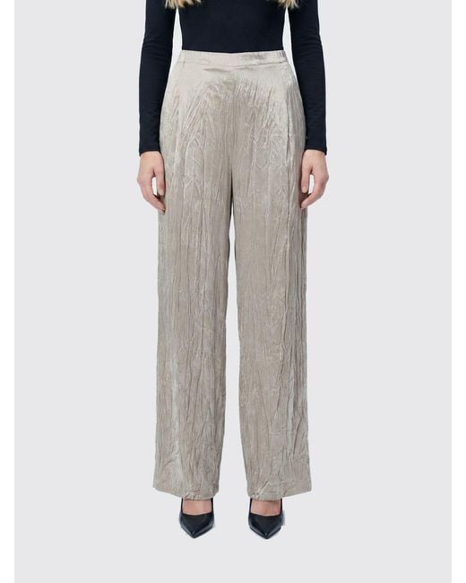 Avant Toi Gray Stretch Silk Palazzo Trousers