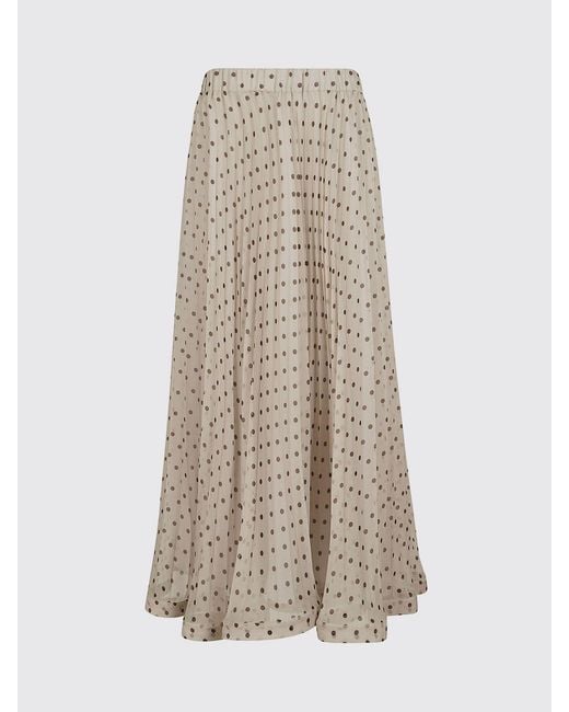 P.A.R.O.S.H. Natural Polka-Dot Long Skirt P.A.R.O.S.H