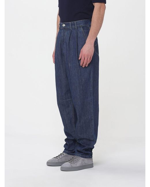 Brunello Cucinelli Blue Tapered Fit Cotton Denim Jeans for men