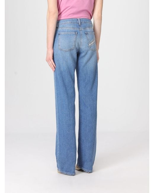 Elisabetta Franchi Blue Straight Cotton Denim Jeans