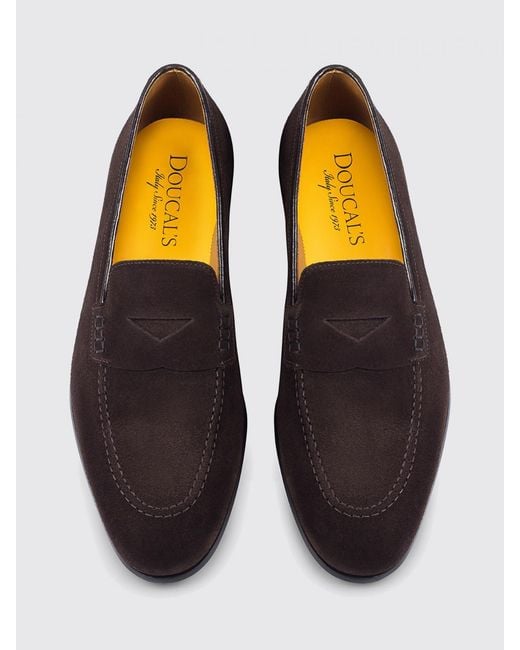 Doucal's White Suede Loafer for men