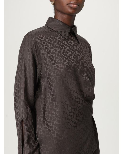 Chemise 'échelles ff' Fendi en coloris Brown