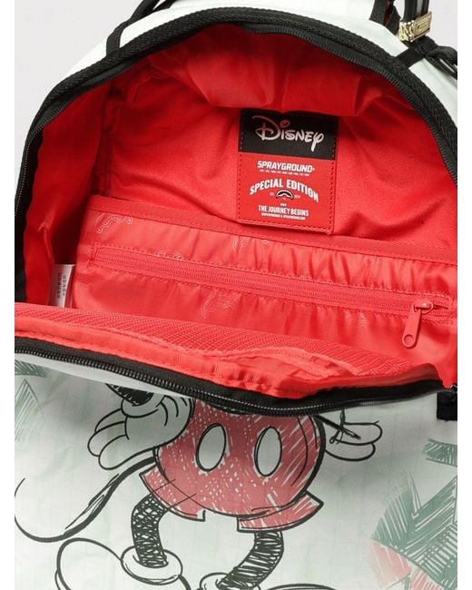 Sprayground Multicolor Disney Old School Mickey Sketch Print Backpack With Shark Logo for men