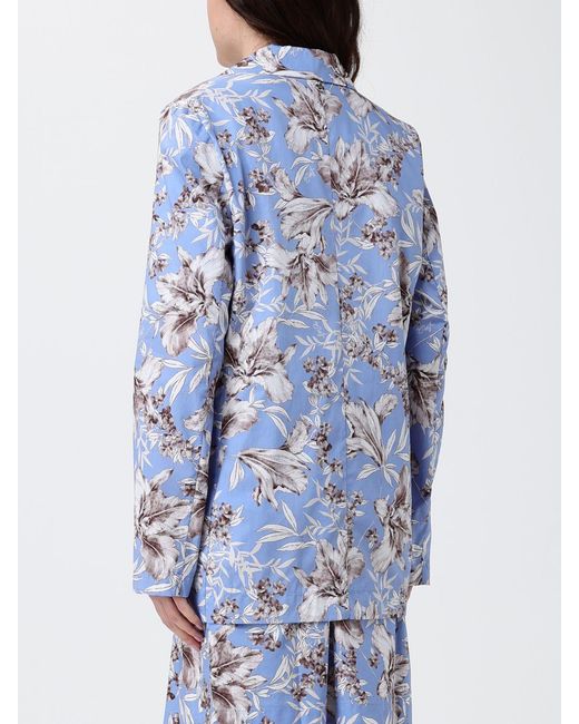 Liu Jo Blue Floral Poplin Blazer