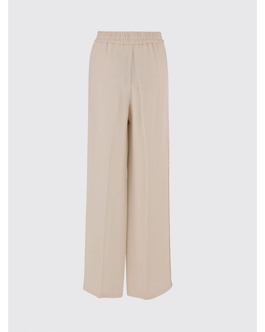 Valentino Garavani Natural Wide-Leg Silk Palazzo Trousers With High Elasticated Waist