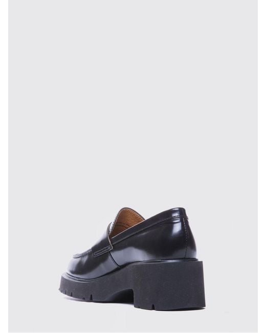 Camper Blue Milah Brushed Leather Loafers