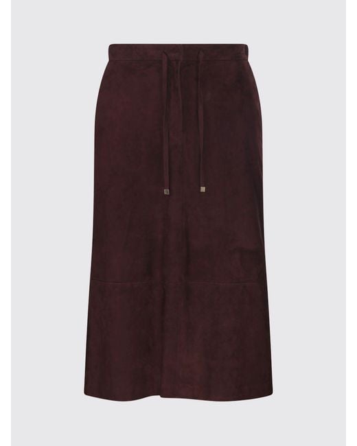 Max Mara Purple A-Line Midi Skirt