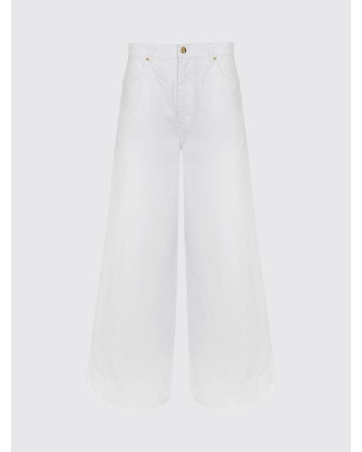 Alberta Ferretti White Cotton Pants