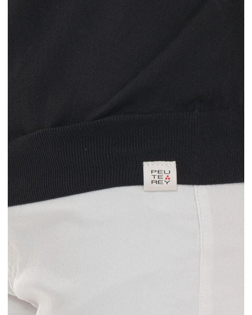 Peuterey Basic-Rundhalspullover Aus Baumwolle in Black für Herren
