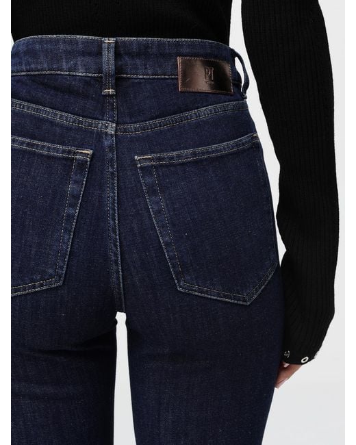 PT01 Blue High-Rise Straight-Leg Denim Jeans