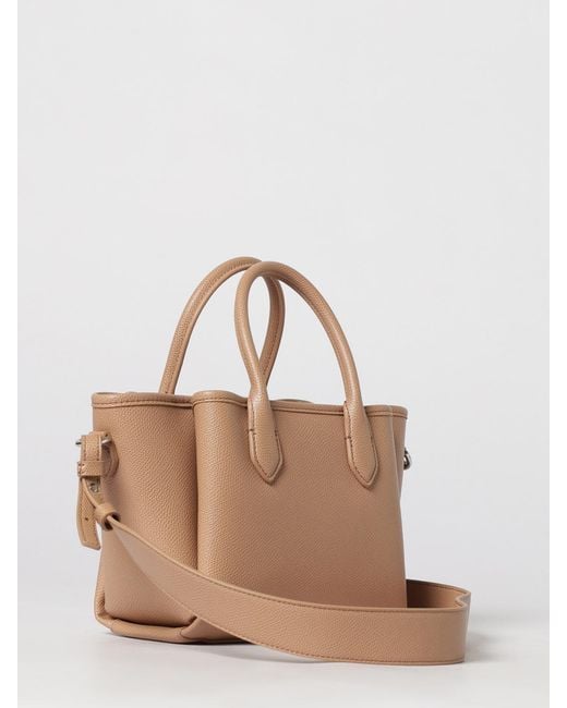 Emporio Armani Natural Grained Faux Leather Shoulder Bag