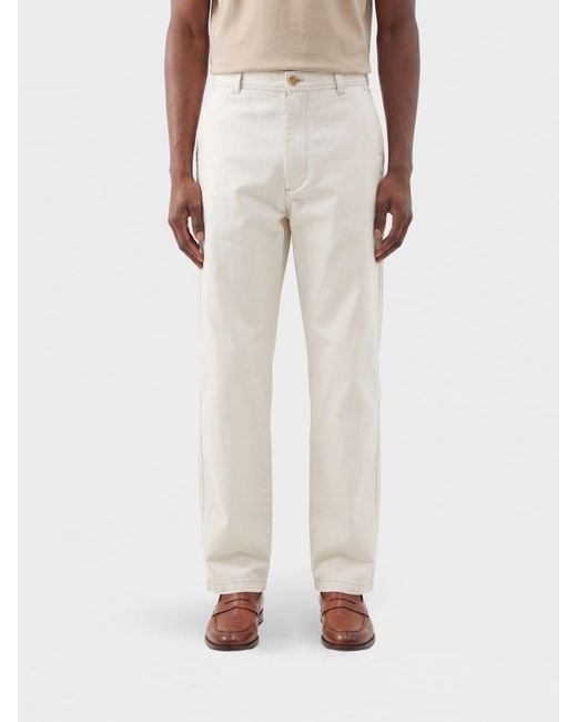 A.P.C. Natural Cotton Straight Trousers for men