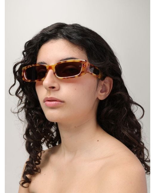 Linda Farrow Brown Talita Acetate Sunglasses