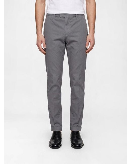 Briglia 1949 Gray Cotton Chino Trousers for men