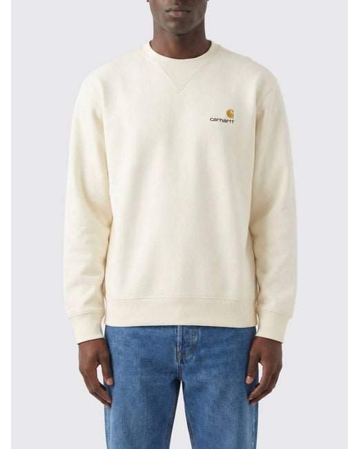 Carhartt Natural Cotton Blend Crewneck Sweatshirt With Logo for men