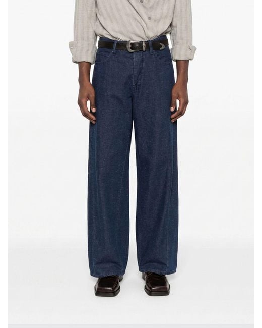 sunflower Blue Denim Wide-Leg Jeans for men