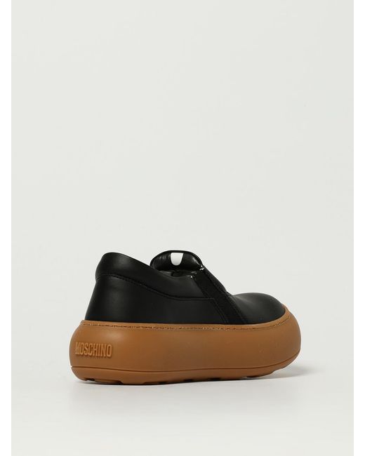 Moschino Couture Black Leather Sneakers for men
